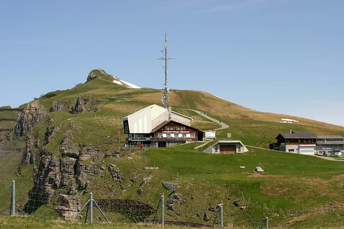 The Männlichen mountain station on the ridge above Grindelwald